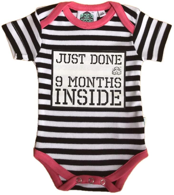 ‘Just Done 9 Months Inside’ Babygrow Vest. Newborn to 6 months - Image 2