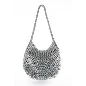All Silver Ring Pull Cross-Body / Shoulder Bag "Greta" by Escama Studio - Image 3