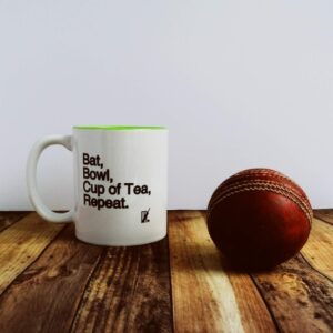 Cricket Gift - Bat, Bowl, Cup of Tea - Mug