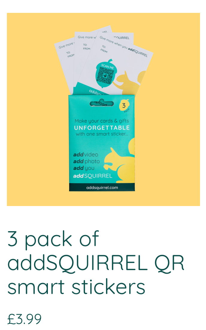 AddSQUIRREL - stickers for cards to send personalised messages