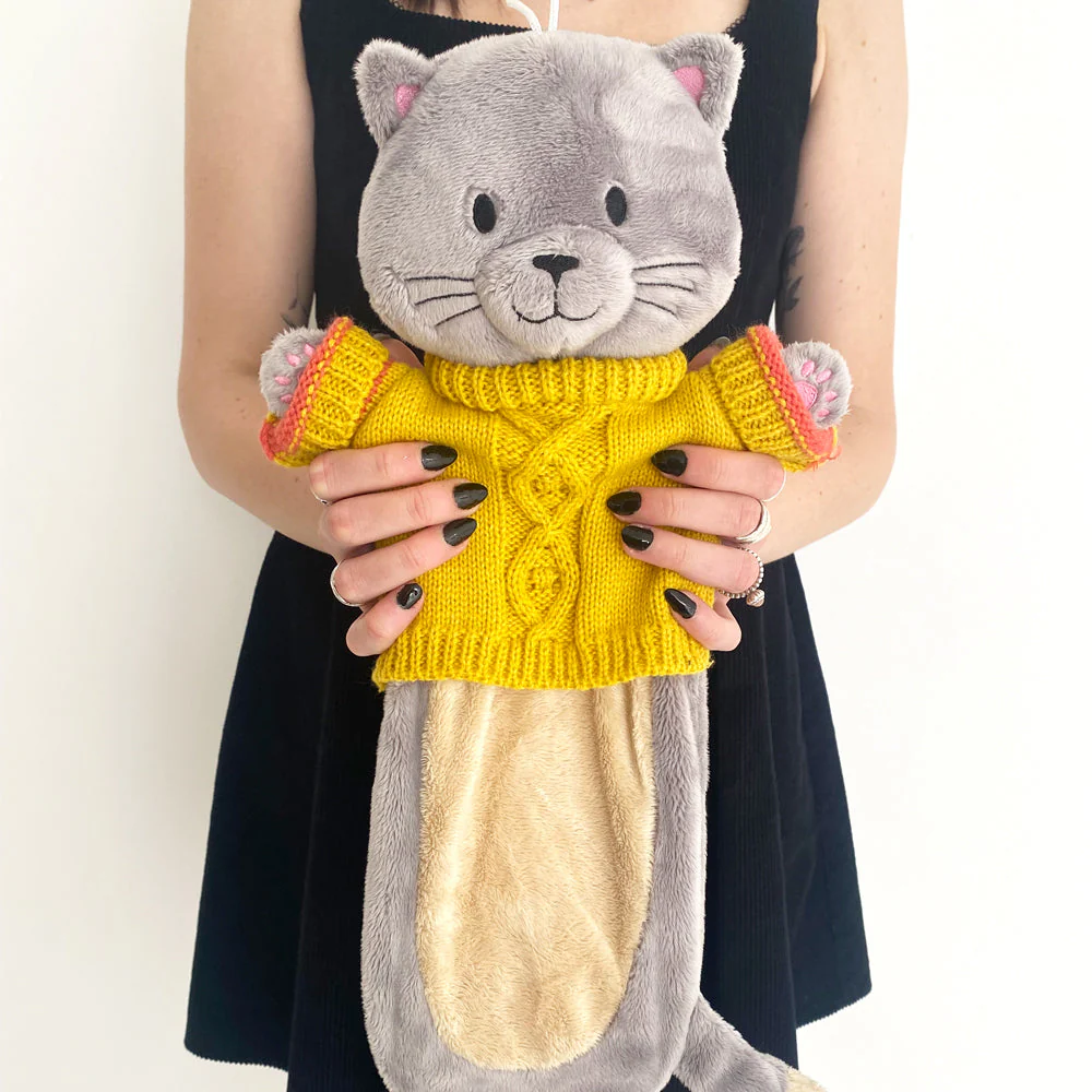 Hot Water Bottle Cat In Jumper - Image 3